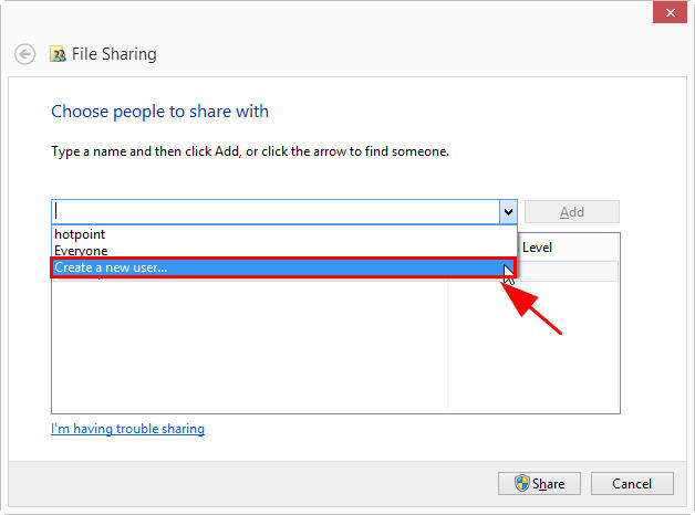 create a shared network folder windows 10