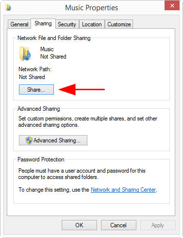 Create network shared folder on Windows 8 – AURALIC LIMITED